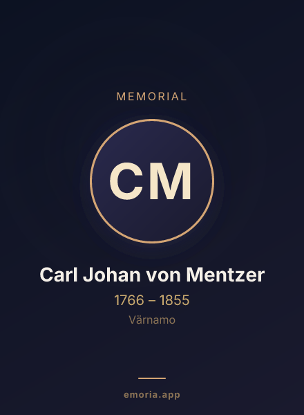 Memorial portrait of Carl Johan von Mentzer