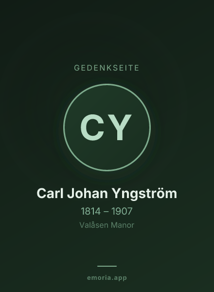 Gedenkportrait von Carl Johan Yngström