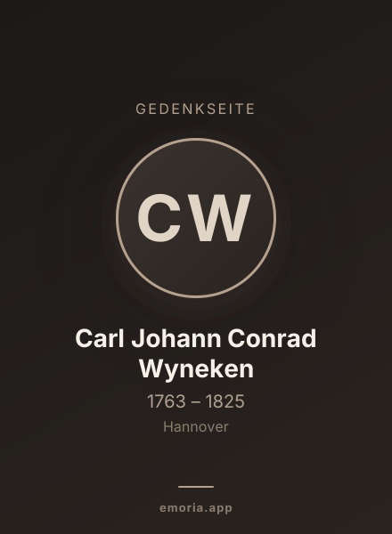 Gedenkportrait von Carl Johann Conrad Wyneken