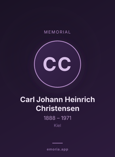 Memorial portrait of Carl Johann Heinrich Christensen