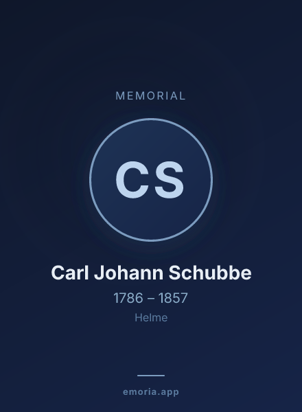 Memorial portrait of Carl Johann Schubbe
