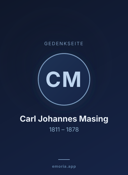 Gedenkportrait von Carl Johannes Masing