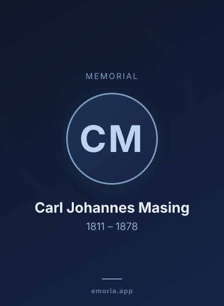 Memorial portrait of Carl Johannes Masing