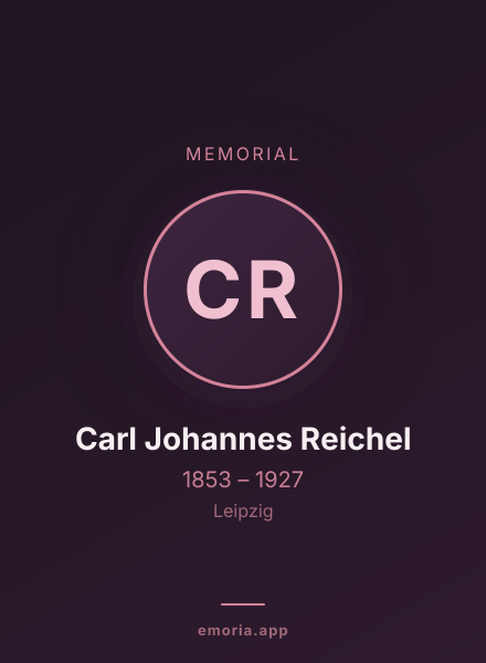 Memorial portrait of Carl Johannes Reichel
