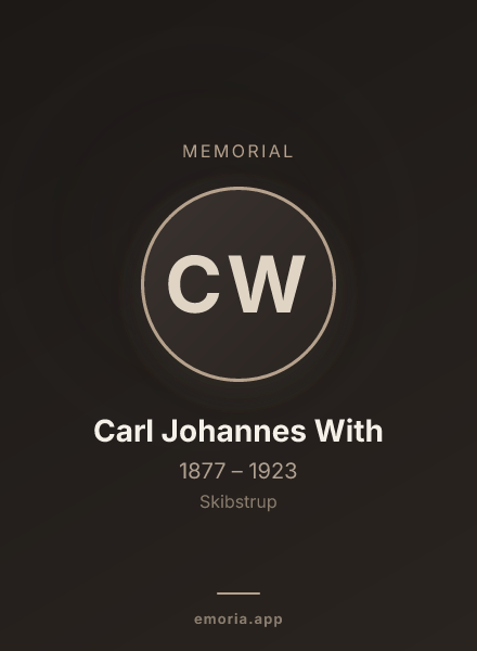 Memorial portrait of Carl Johannes With