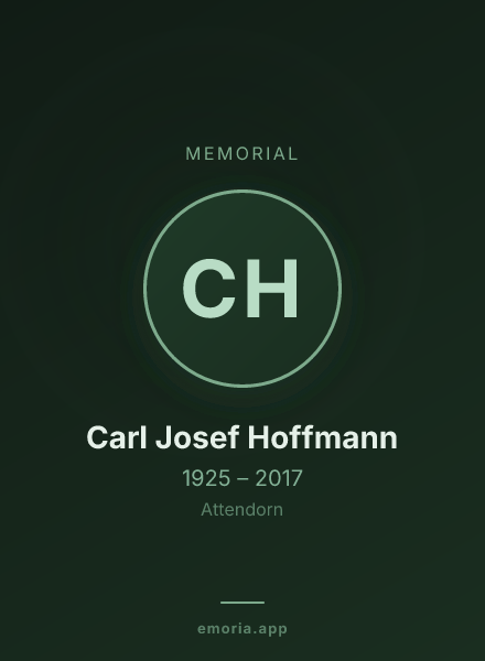 Memorial portrait of Carl Josef Hoffmann