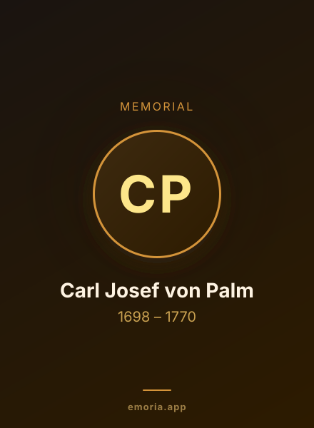 Memorial portrait of Carl Josef von Palm