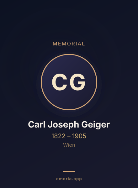 Memorial portrait of Carl Joseph Geiger