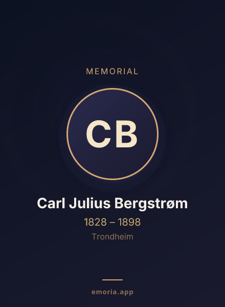 Memorial portrait of Carl Julius Bergstrøm