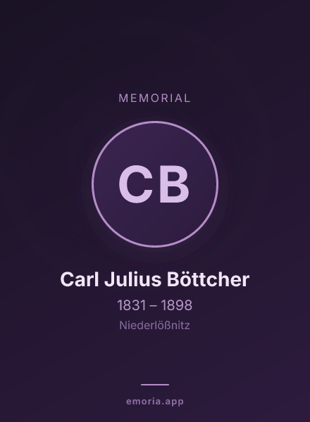 Memorial portrait of Carl Julius Böttcher