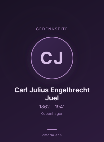 Gedenkportrait von Carl Julius Engelbrecht Juel