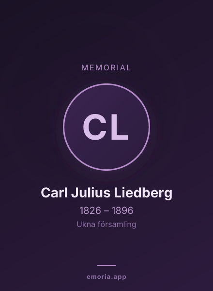 Memorial portrait of Carl Julius Liedberg