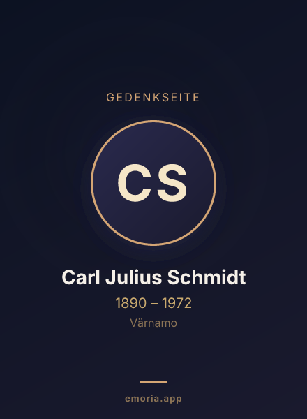 Gedenkportrait von Carl Julius Schmidt