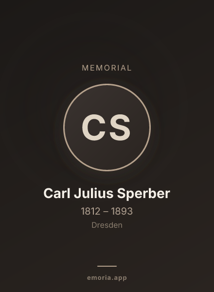 Memorial portrait of Carl Julius Sperber