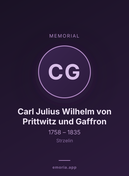 Memorial portrait of Carl Julius Wilhelm von Prittwitz und Gaffron