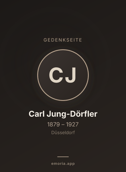 Gedenkportrait von Carl Jung-Dörfler