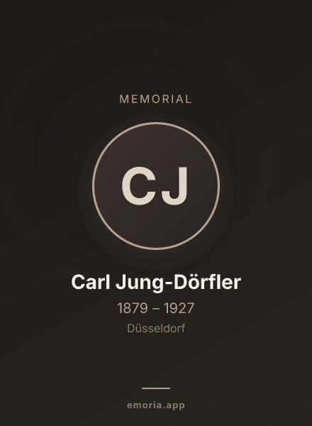 Memorial portrait of Carl Jung-Dörfler