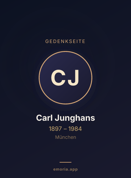 Gedenkportrait von Carl Junghans