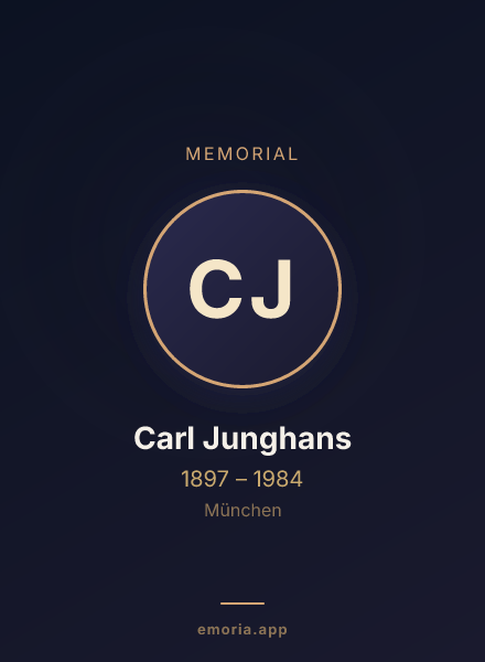 Memorial portrait of Carl Junghans