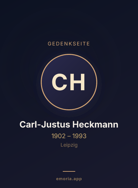Gedenkportrait von Carl-Justus Heckmann