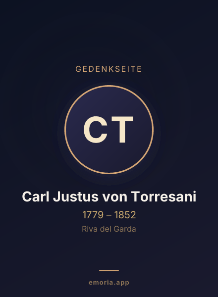 Gedenkportrait von Carl Justus von Torresani