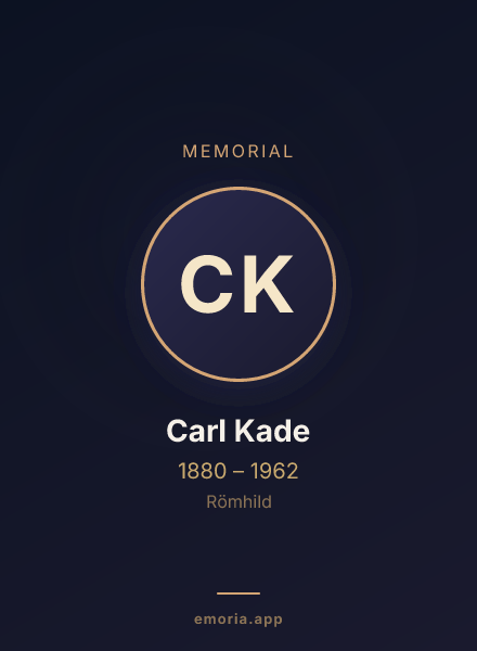 Memorial portrait of Carl Kade