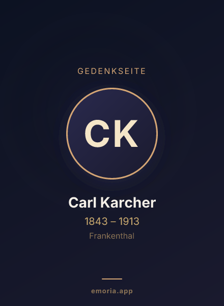 Gedenkportrait von Carl Karcher