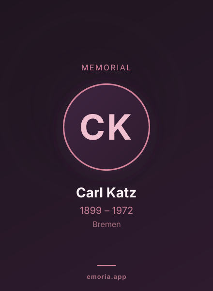 Memorial portrait of Carl Katz