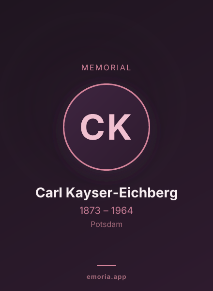 Memorial portrait of Carl Kayser-Eichberg