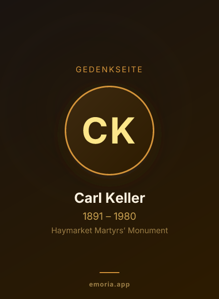 Gedenkportrait von Carl Keller