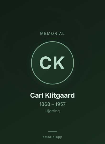 Memorial portrait of Carl Klitgaard