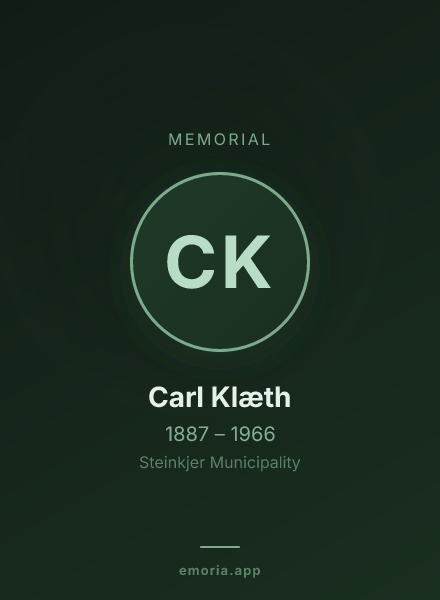Memorial portrait of Carl Klæth