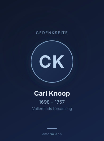 Gedenkportrait von Carl Knoop