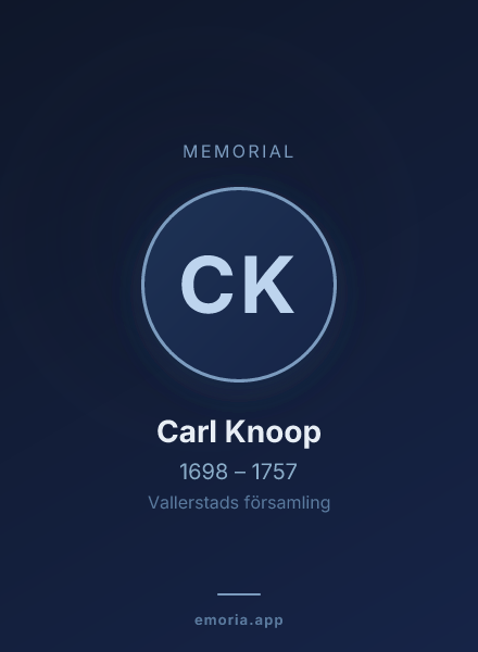 Memorial portrait of Carl Knoop
