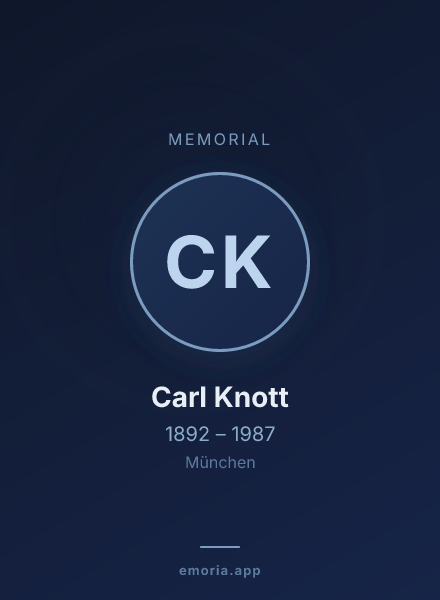 Memorial portrait of Carl Knott