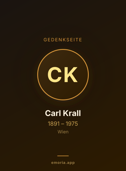 Gedenkportrait von Carl Krall