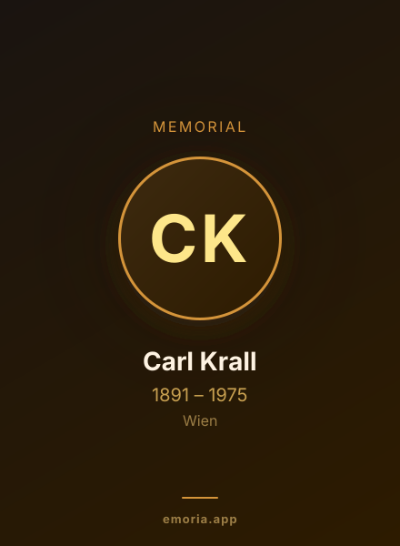 Memorial portrait of Carl Krall