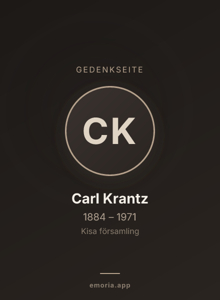 Gedenkportrait von Carl Krantz