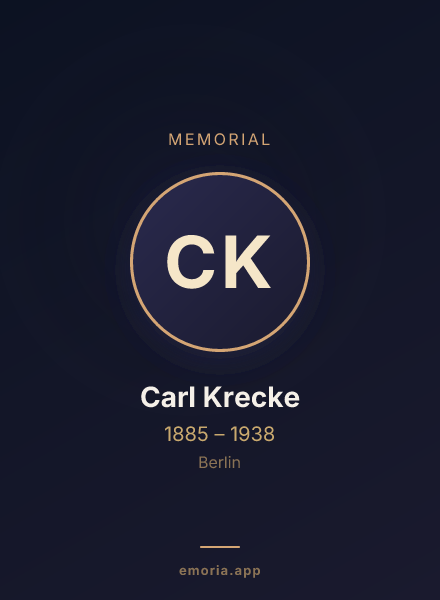 Memorial portrait of Carl Krecke