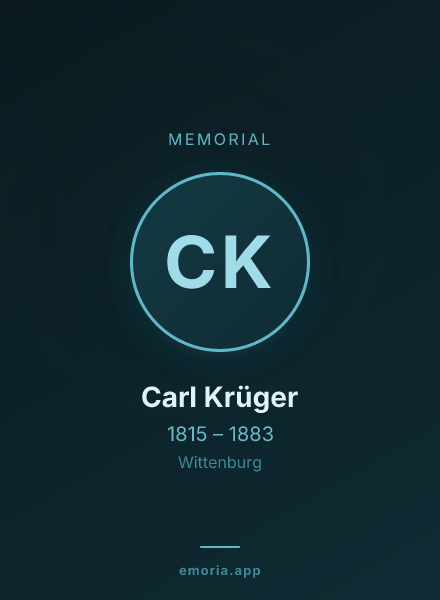 Memorial portrait of Carl Krüger