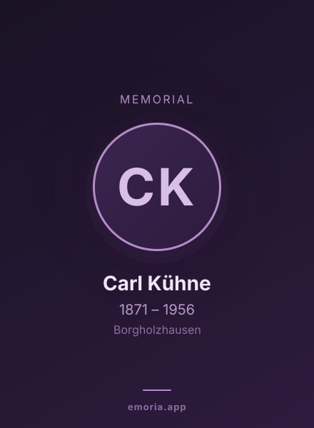Memorial portrait of Carl Kühne