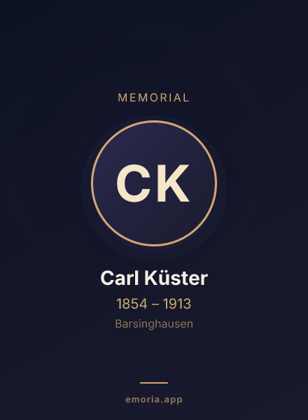 Memorial portrait of Carl Küster