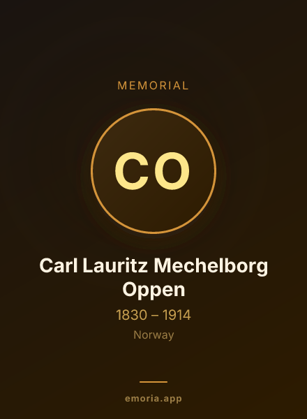 Memorial portrait of Carl Lauritz Mechelborg Oppen