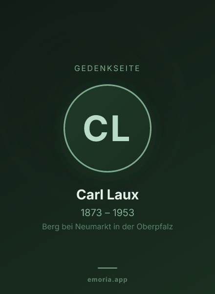 Gedenkportrait von Carl Laux
