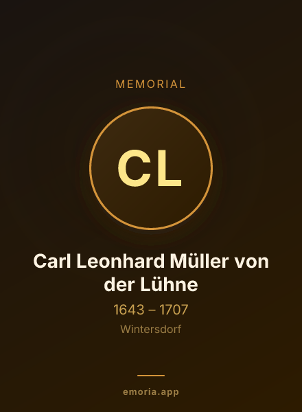 Memorial portrait of Carl Leonhard Müller von der Lühne