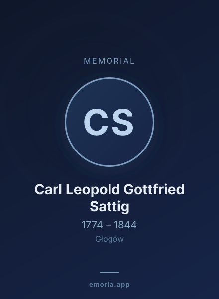 Memorial portrait of Carl Leopold Gottfried Sattig
