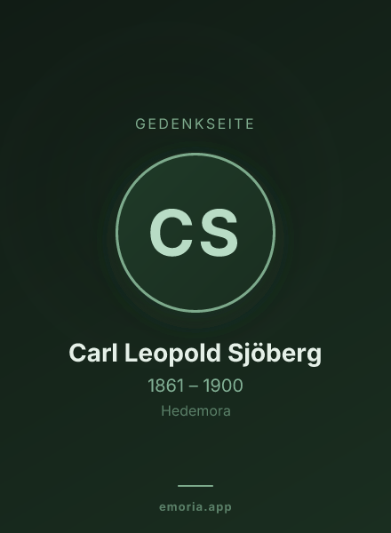 Gedenkportrait von Carl Leopold Sjöberg