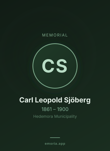 Memorial portrait of Carl Leopold Sjöberg