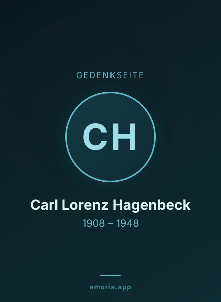 Gedenkportrait von Carl Lorenz Hagenbeck