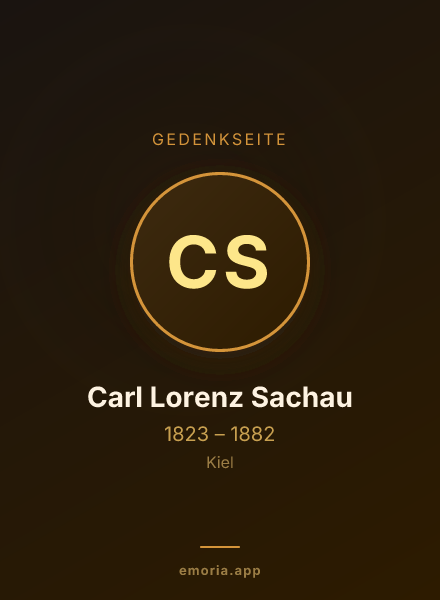Gedenkportrait von Carl Lorenz Sachau